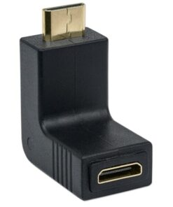 Adattatore HDMI Mini C Femmina a Mini C Maschio Angolato Nero