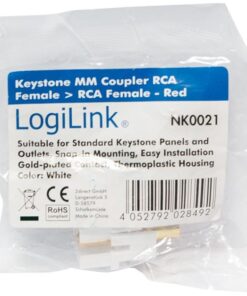 Adattatore Keystone RCA Femmina / RCA Femmina Rosso Stereo Audio