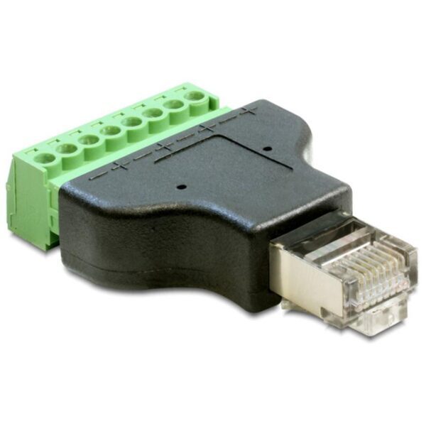 Adattatore RJ45 Maschio Terminal Block 8 pin