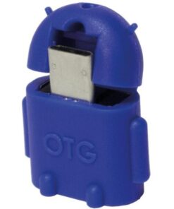 Adattatore USB 2.0 OTG MicroB M / A F per Smartphone/Tablet Blu