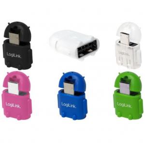 Adattatore USB 2.0 OTG MicroB M / A F per Smartphone/Tablet Blu