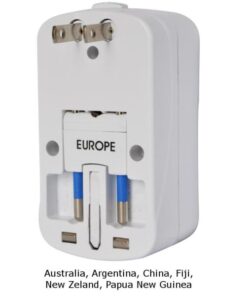 Adattatore Universale da Viaggio da 2A per Prese Elettriche 2 USB