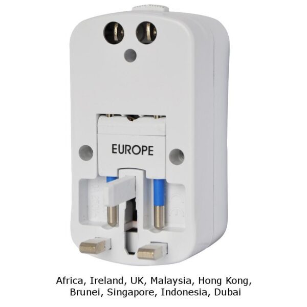 Adattatore Universale da Viaggio da 2A per Prese Elettriche con USB