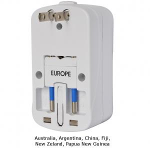 Adattatore Universale da Viaggio da 2A per Prese Elettriche con USB