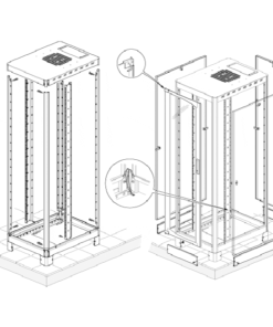 Armadio Rack 19'' 600x600 33 Unita' Nero