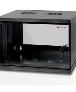 Armadio Rack 19'' a Muro 6U prof. 450 Nero Assemblato