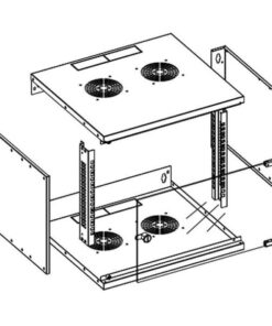 Armadio Rack 19'' a Muro 6U prof. 450 Nero Assemblato