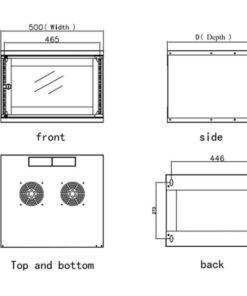 Armadio Rack 19'' a Muro 6U prof. 450 Nero Assemblato