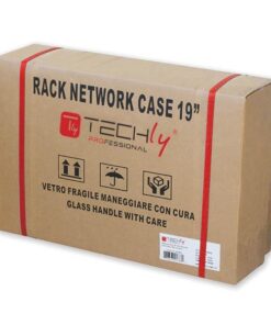 Armadio Rack 19'' a muro 12 unità prof.600 Grigio da Assemblare Techly