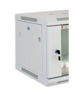 Armadio Rack 19'' a muro 15 unità prof.600 Grigio da Assemblare Techly