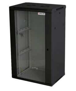Armadio Rack 19'' a muro 20 unità sezione unica prof. 600mm Nero