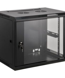 Armadio Rack 19'' a muro 6 unità sezione unica prof. 600mm Nero