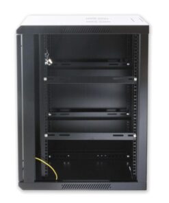 Armadio Rack 19'' a muro 9 unità sezione unica prof. 450 Nero