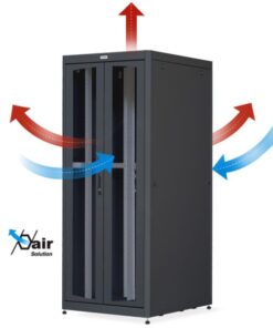 Armadio Server Rack 19'' 800x1000 42U Nero Doppia Porta Grigliata