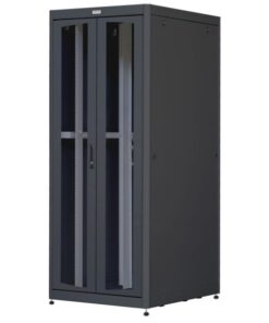 Armadio Server Rack 19'' 800x1000 42U Nero Doppia Porta Grigliata