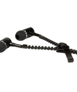 Auricolari Stereo Zipper con Microfono e Telecomando Neri