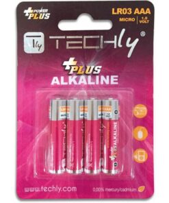 Blister 4 Batterie Power Plus Mini Stilo AAA Alcaline LR03 1.5V