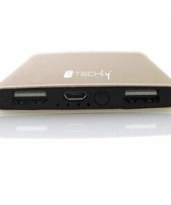 Carica Batterie Power Bank Slim per Smartphone Tablet 5000mAh USB Oro