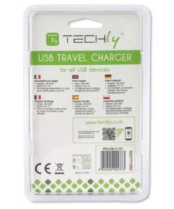 Caricatore USB 2,1A Compatto Spina Europea 2pin Bianco