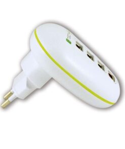 Caricatore USB 4 porte 2,5A Smartphone/Tablet Bianco
