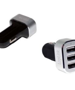 Caricatore Universale da Auto 3p USB 5100 mAh Nero/Silver