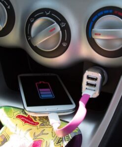 Caricatore Universale da Auto 3p USB 5100 mAh Nero/Silver