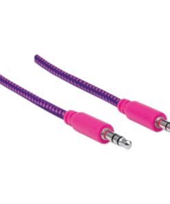 Cavo Audio con Guaina Intrecciata 1,8m Viola/Fucsia