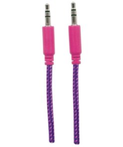 Cavo Audio con Guaina Intrecciata 1,8m Viola/Fucsia