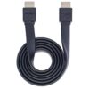 Cavo Flat HDMI 2.0 HighSpeed con Ethernet 1m Nero