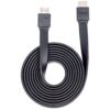 Cavo Flat HDMI 2.0 HighSpeed con Ethernet 2m Nero