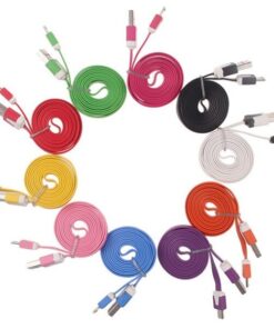 Cavo Flat USB AM a Micro USB M Rosa 1m