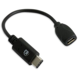 Cavo HiSpeed USB MicroB Femmina / USB-C™ Maschio 0,15m Nero
