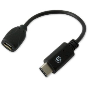 Cavo HiSpeed USB MicroB Femmina / USB-C™ Maschio 0,15m Nero