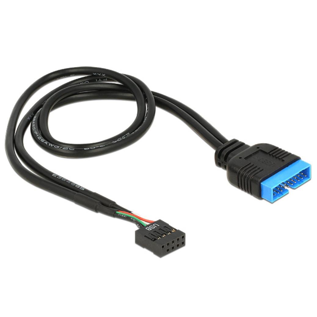 Cavo Interno USB3.0 19 pin Maschio / USB2.0 9 pin Femmina 45cm