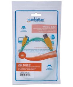 Cavo Micro USB Guaina Intr. USB2.0 A M/MicroB M 1m Azzurro/Giallo
