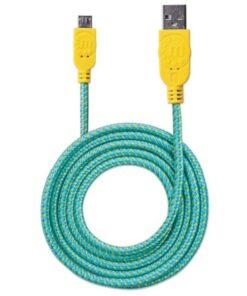 Cavo Micro USB Guaina Intr. USB2.0 A M/MicroB M 1m Azzurro/Giallo