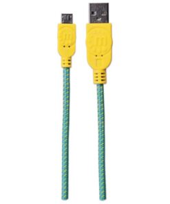Cavo Micro USB Guaina Intr. USB2.0 A M/MicroB M 1m Azzurro/Giallo