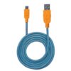 Cavo Micro USB Guaina Intrecciata USB2.0 A M/MicroB M 1m Blu/Arancio