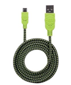 Cavo Micro USB Guaina Intrecciata USB2.0 A M/MicroB M 1m Nero/Verde