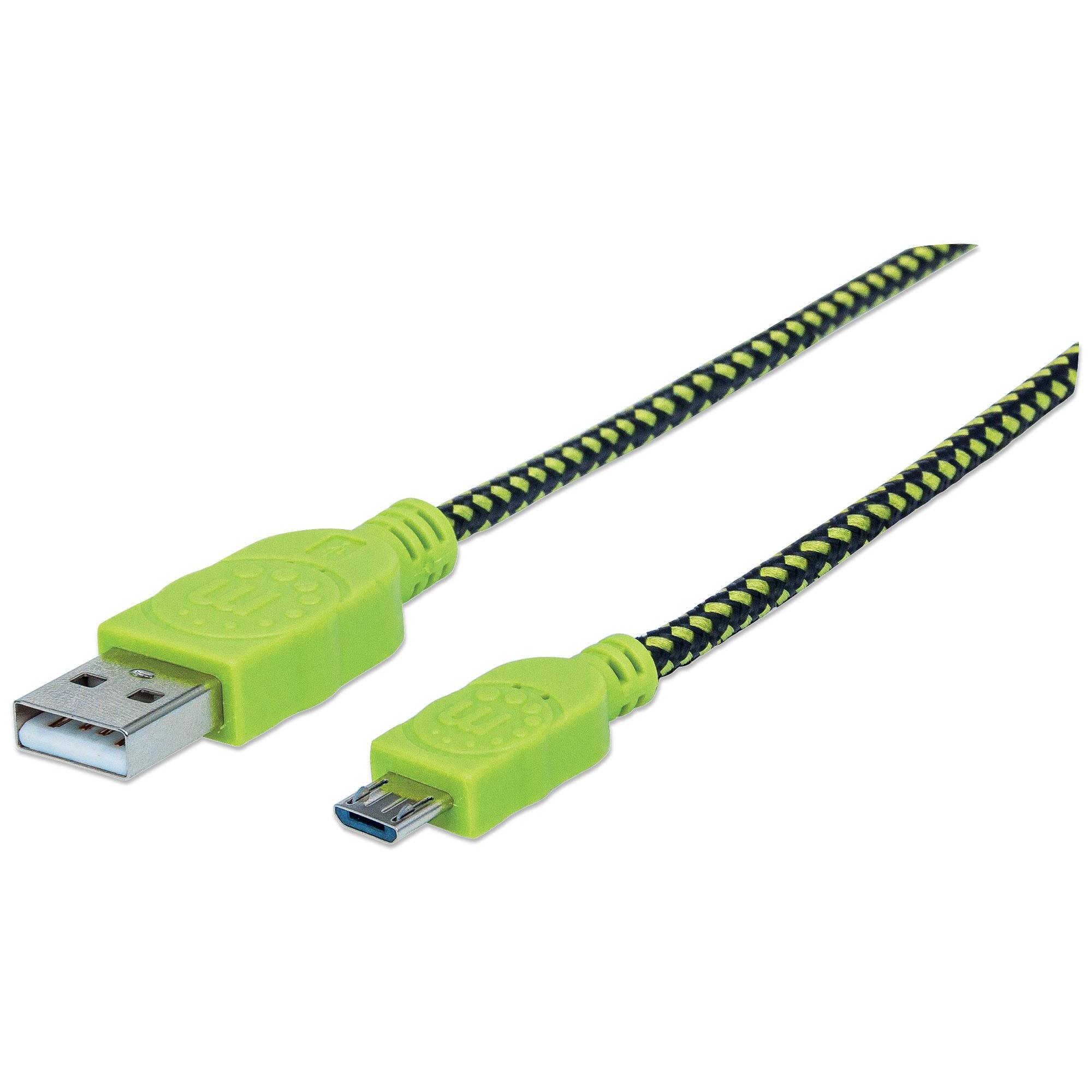 Cavo Micro USB Guaina Intrecciata USB2.0 A M/MicroB M Nero Blister