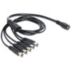 Cavo Splitter DC 5.5x2.1mm da 1 Femmina a 5 Maschio 0,5m Nero