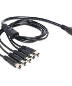 Cavo Splitter DC 5.5x2.1mm da 1 Femmina a 5 Maschio 0,5m Nero