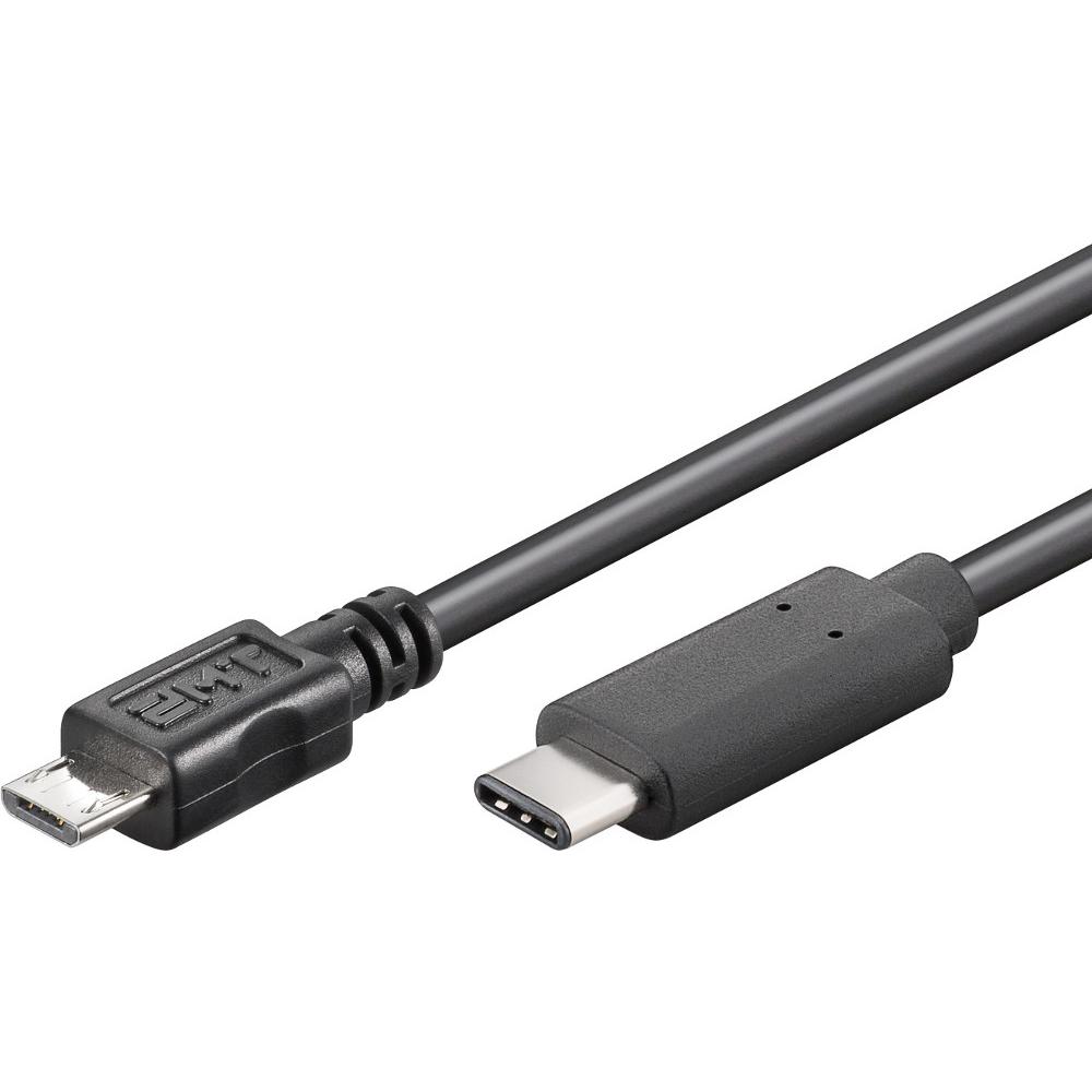 Cavo SuperSpeed USB-C™ Maschio / USB MicroB 2.0 Maschio 20cm Nero