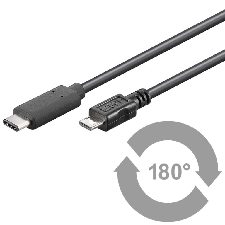 Cavo SuperSpeed USB-C™ Maschio / USB MicroB 2.0 Maschio 60cm Nero