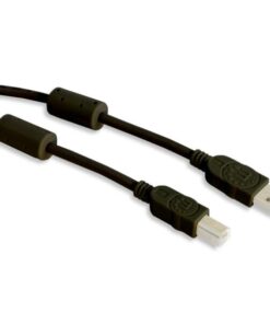 Cavo USB 2.0 A M / B M 3m con Ferrite Doppia Schermatura Nero