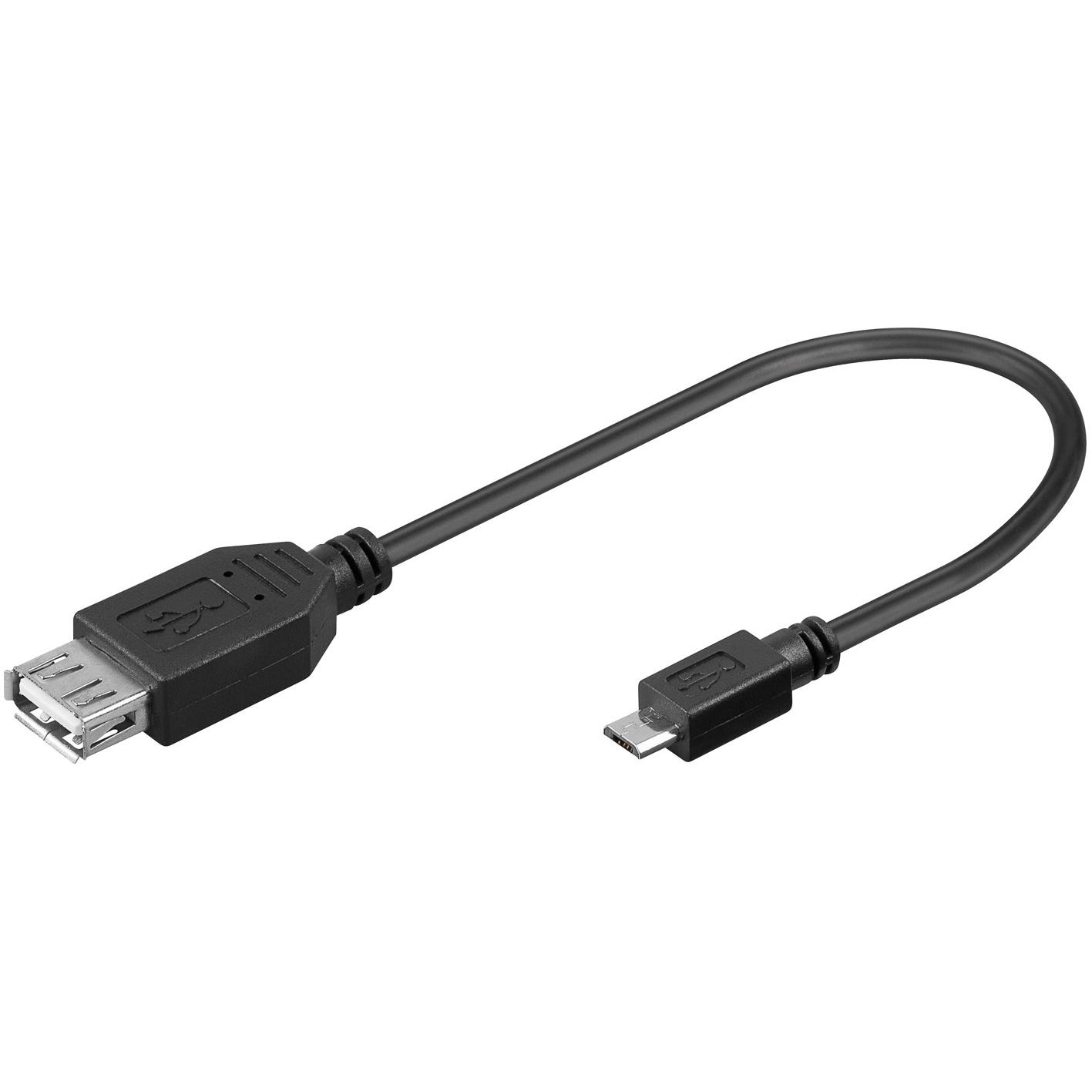 Cavo USB 2.0 A femmina/Micro B maschio 0.2 m