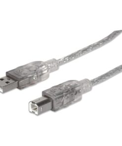 Cavo USB 2.0 A maschio/B maschio 1.8 m trasparente
