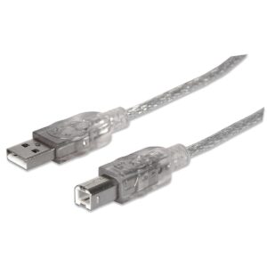 Cavo USB 2.0 A maschio/B maschio 1.8 m trasparente