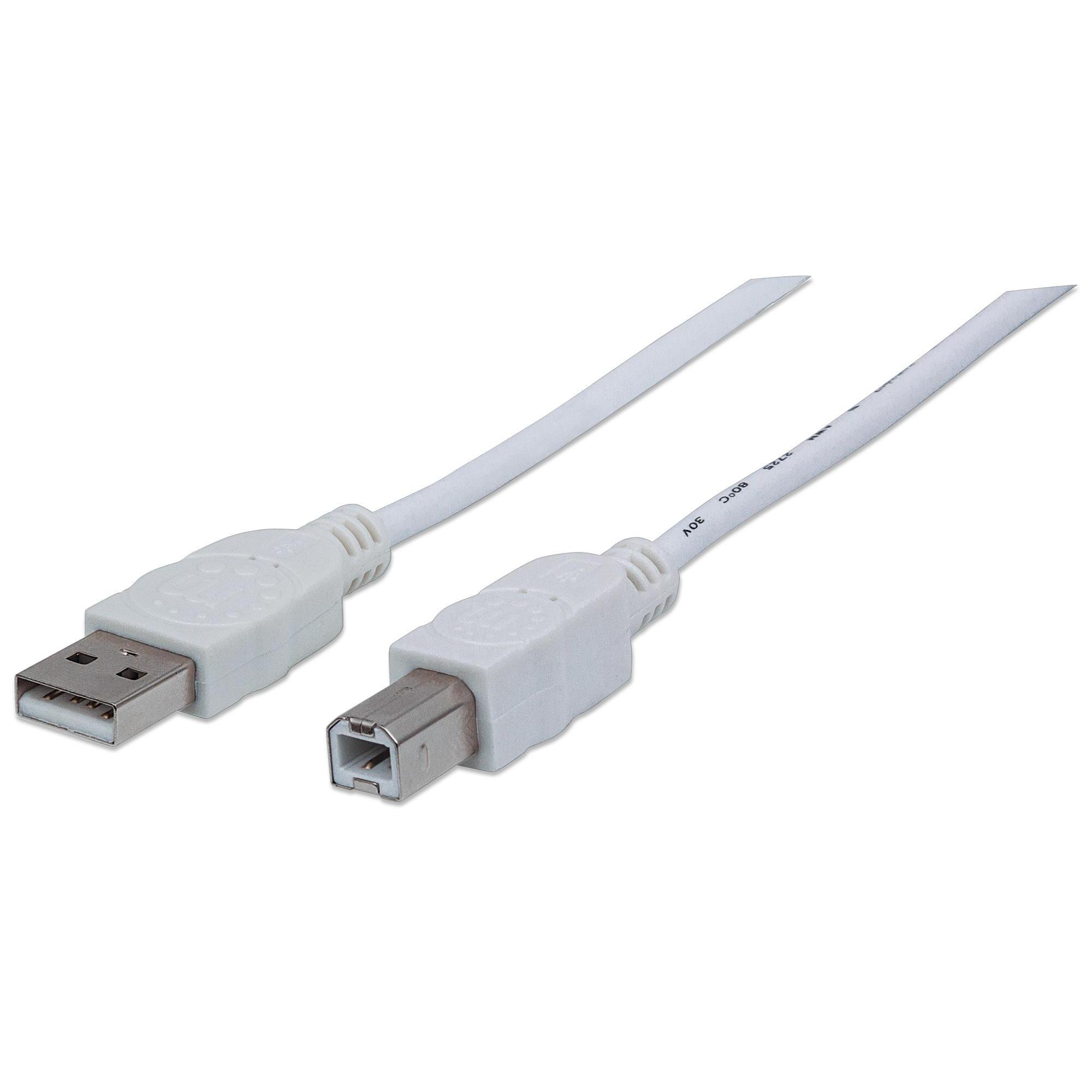 Cavo USB 2.0 A maschio/B maschio 1.8m Bianco