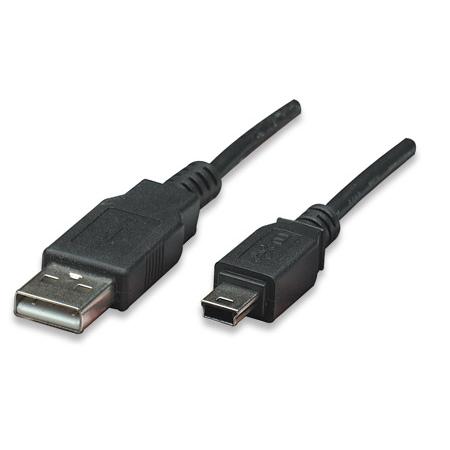 Cavo USB 2.0 A maschio/mini B 5 pin maschio 1 m Nero